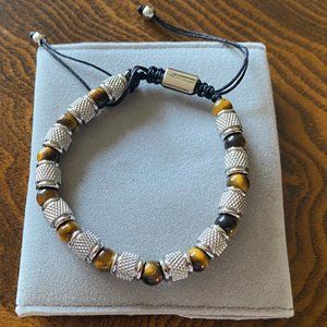Elegant Tiger Eye Beaded Bracelet